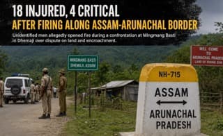 18 Injured, 4 Critical After Firing Along Assam- Arunachal Border, near Dhamaji